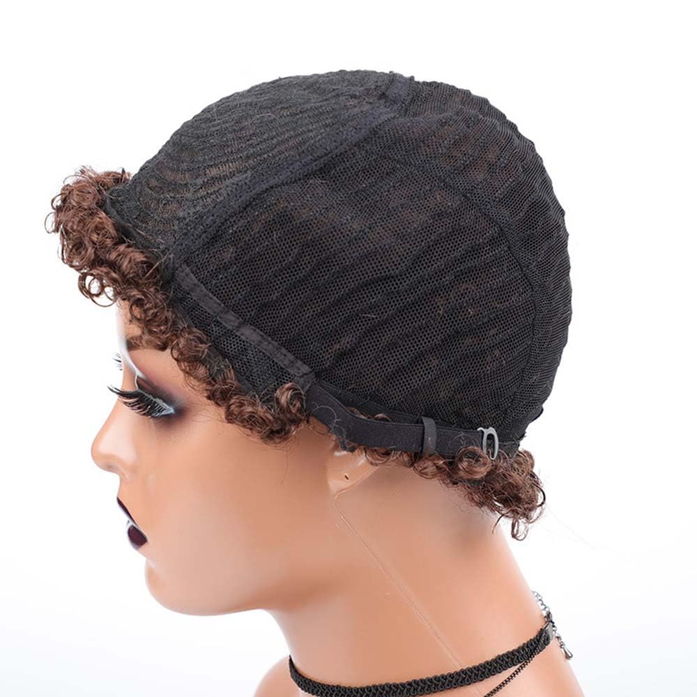 short curly afro wig Women's African fake curly hair Women's fake curly hair Curly Wigs for Black Women Fashion Short Afro Curly Wig