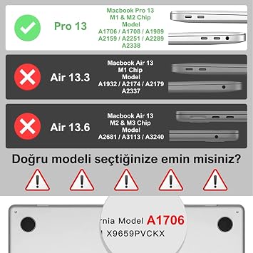 Klasse MacBook Pro 13 inç 2020-2022 M1-M2 Çip ile Uyumlu Dayanıklı Koruyucu Kılıf, Ultra İnce Kabuk Koruma Elastik Kapak A1706 A1708 A1989 A2159 A2251 A2289 A2338 (Mat)