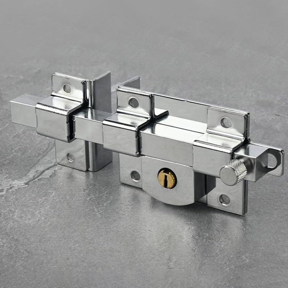 Old Style Exterior Lock Anti-theft Door Lock With Mechanical Latch, For Wooden Or Iron Doors, Includes 2 Keys For Enhanced Security, Size 185 X 67 Mm(Left)