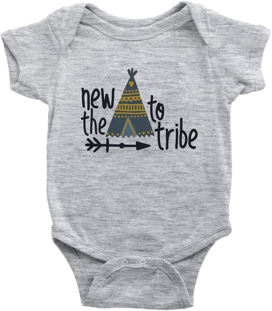 New to The Tribe Baby Boy Girl Onesie Newborn Organic Bodysuit Romper