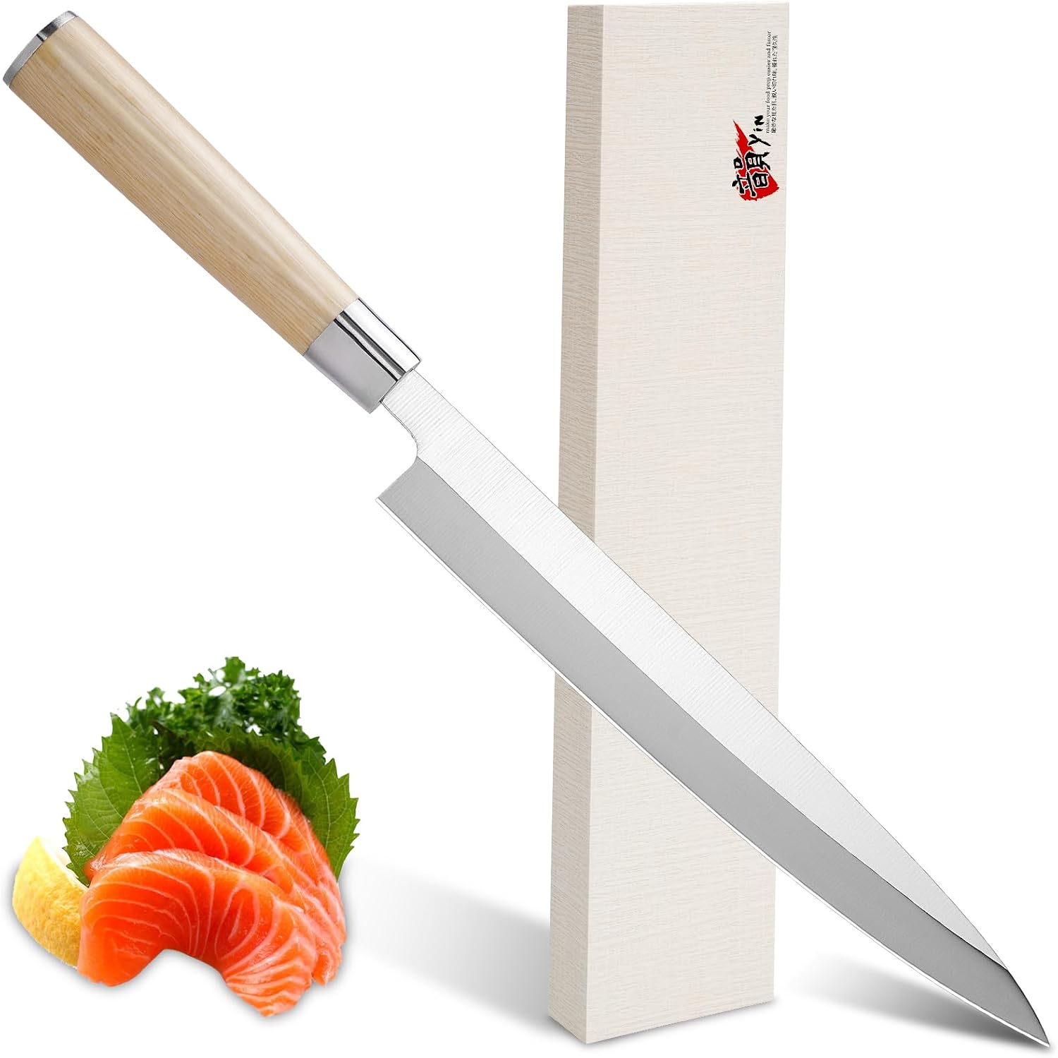 Amazon | 包丁 韻yin 刺身包丁 柳刃包丁 240mm 片刃 和包丁 ステンレス 魚さばき 柳葉包丁 刺身 海鮮 切れる包丁 ギフト ...