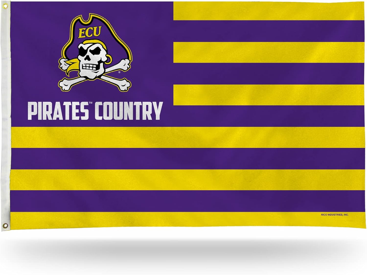 Rico Industries NCAA East Carolina Pirates Country 3' x 5' Banner Flag 3' x 5' Banner Flag Single Sided - Indoor or Outdoor - Home Décor