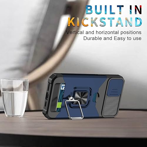 Miniatura 5 de Asuwish Funda compatible con iPhone 15 Plus de 6.7 pulgadas y protector de pantalla de vidrio templado, soporte para tarjetas, anillo para teléfono