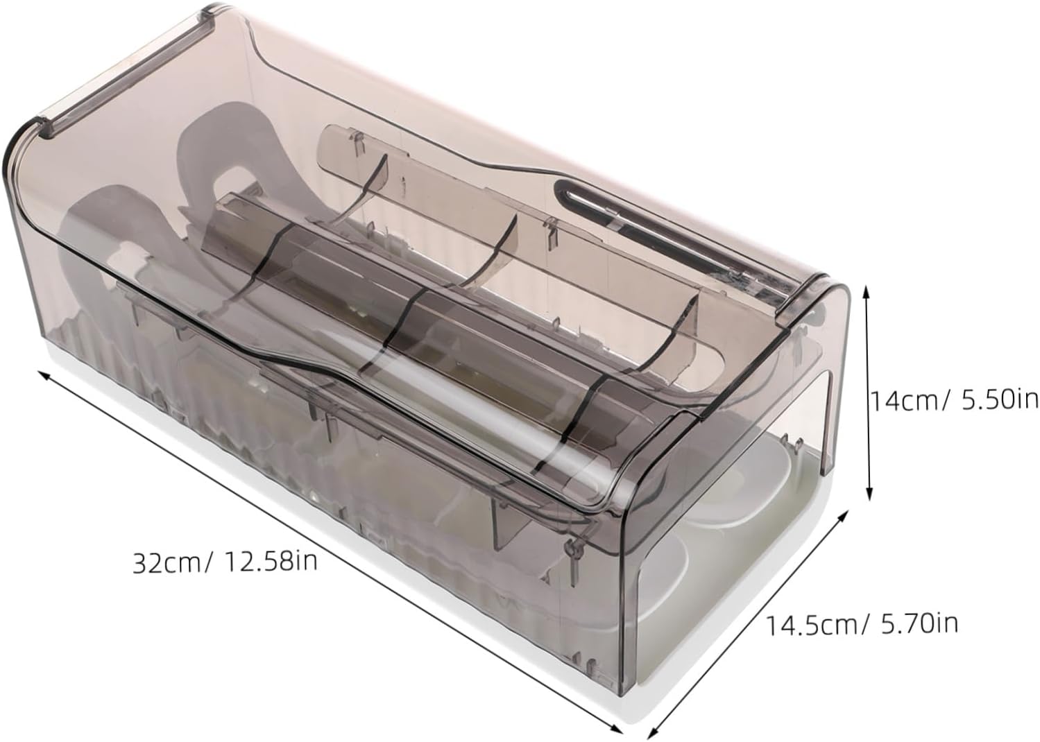 TIDTALEO Refrigerator Egg Holder Transparent Rolling Egg Dispenser Container Space Saving Design Sturdy Plastic Easy Access Organization for Fridge Use