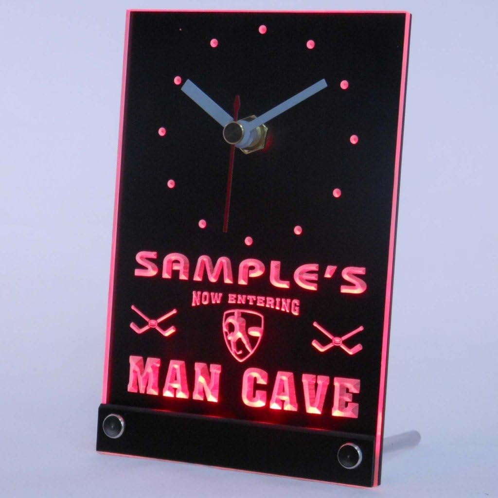 ADVPRO tncqe-tm Personalized Custom Man Cave Hockey Bar Beer Neon Led Table Clock