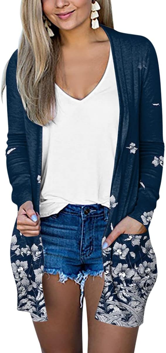 Cardigan Lungo Donna Invernale Morbido E Caldo - Giacchino Aperto Frontale, Felpa Casuale Con Tasche, Taglie Forti