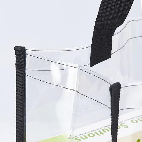 Miniatura 8 de HAOGUAGUA Paquete de 2 bolsas transparentes aprobadas para estadios de 12 x 12 x 6, bolsa transparente transparente para trabajo, conciertos