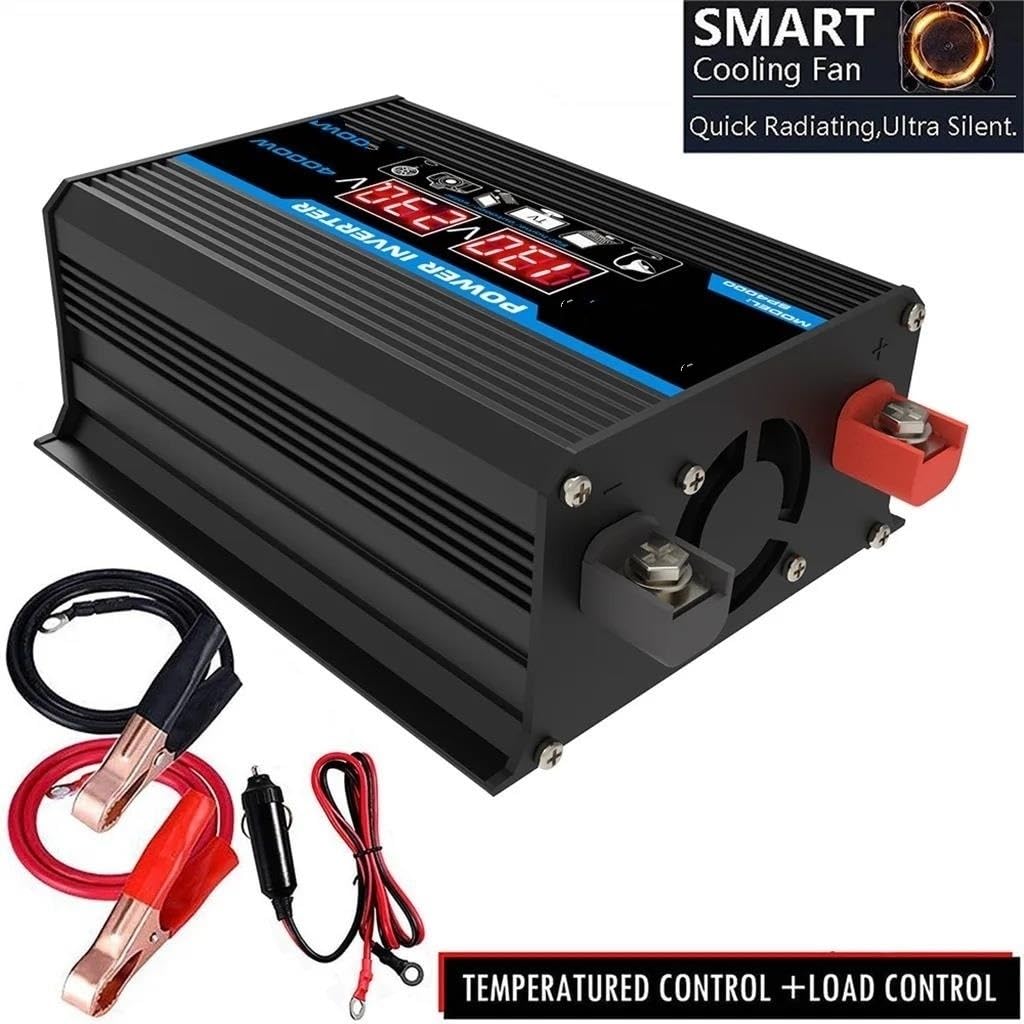 Power Inverter Inverter Intelligente A Onda Sinusoidale Modificata da CC 12 V A CA 220 V Convertitore di Alimentazione Auto da 4000 W Inverter di Potenza Auto Convertitore di Potenza