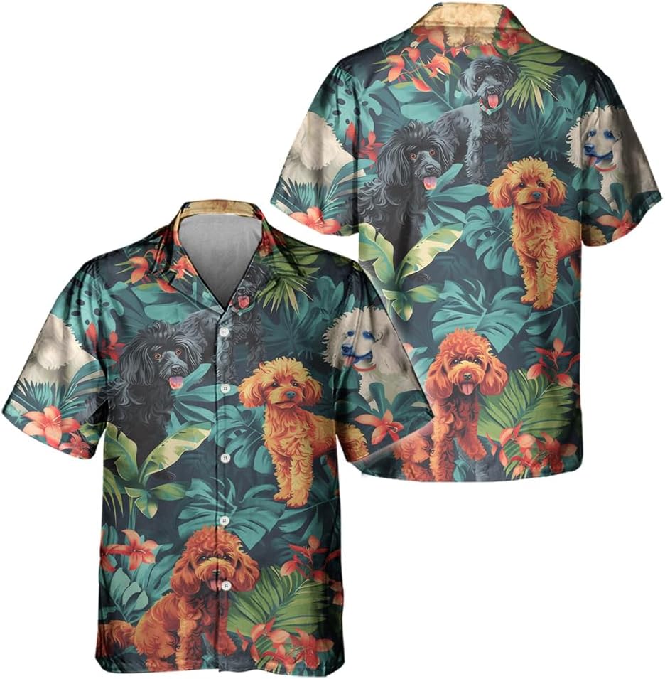 HYPEWAVE Animal Hawaiian Shirt Button Down Short Sleeves Luau Shirt Stylish Unisex XS-5XL, Aniversary Gift