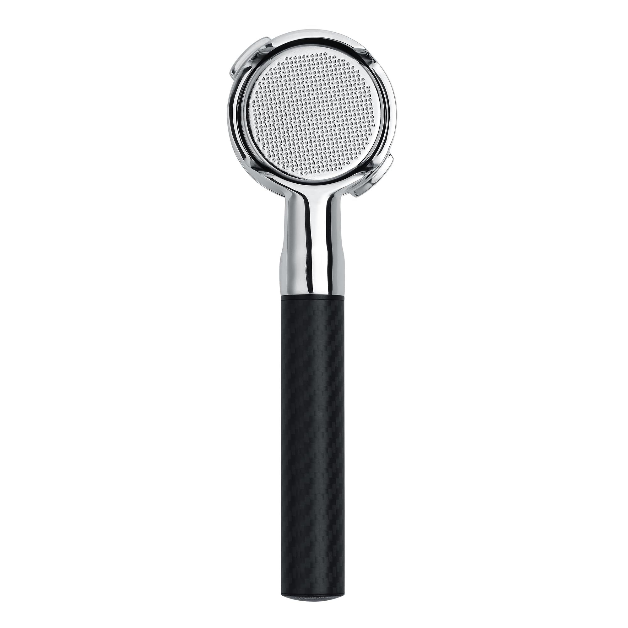 Normcore Portafiltro plano sin fondo de 58 mm con mango de fibra de carbono, se adapta a máquinas Gaggia Espresso de 58 mm, portafiltro de lado abierto con cesta de 18 g, no compatible con Gaggia La