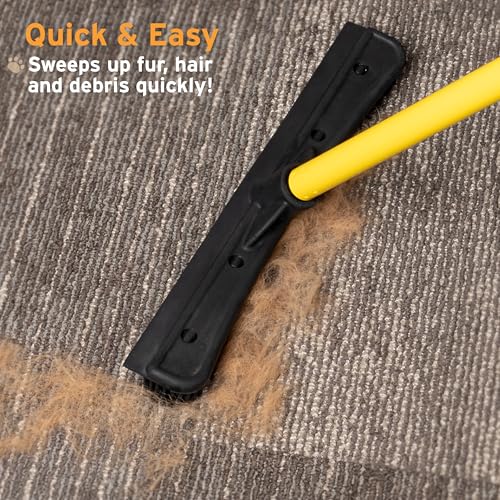 Image of FURemover Pet Hair Removal Rubber Broom, 61 inch Telescopic Handle