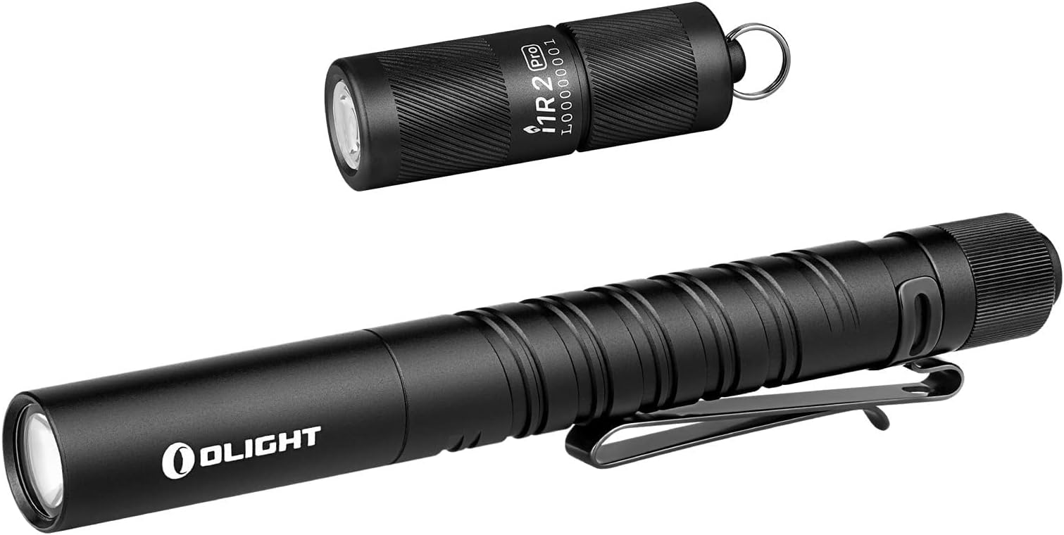OLIGHTI1R 2 Pro Eos 180 Lumens EDC Rechargeable Keychain Flashlight Bundle with Product Image I3T Plus 250 Lumens Pocket Flashlight