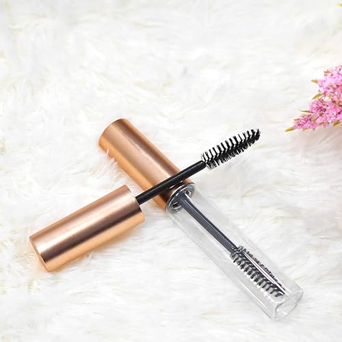 Miniatura 10 de GTHER 10 botellas vacías de tubo de rímel de 0.3 onzas líquidas con varita de pestañas, insertos de goma y embudos para aceite de ricino, aceite de