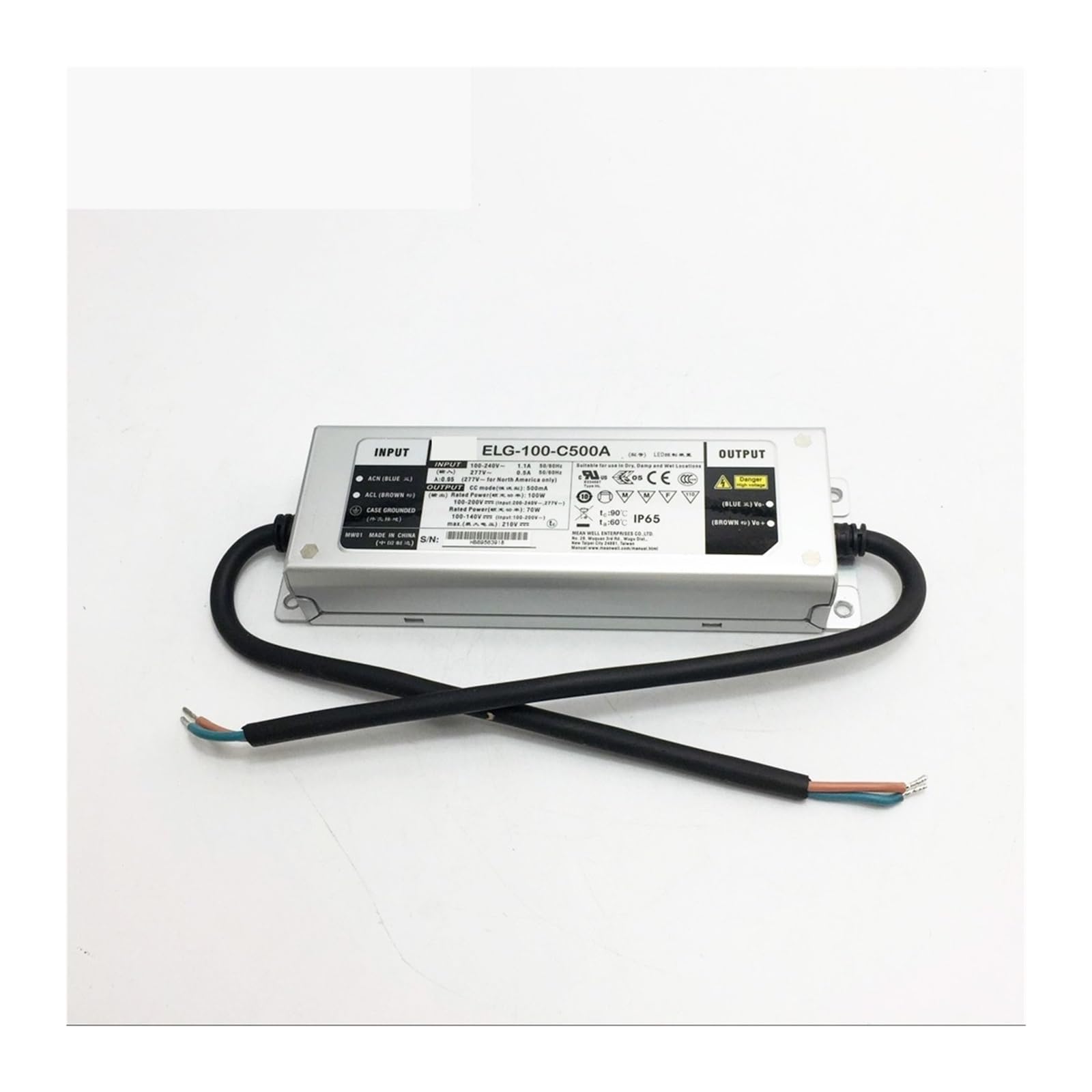JGNAYRKJQI ELG-100-C500A-3Y 100W 500mA 100~200V Constant Current led Driver Waterproof IP65 Current Adjustable LED Power Supply