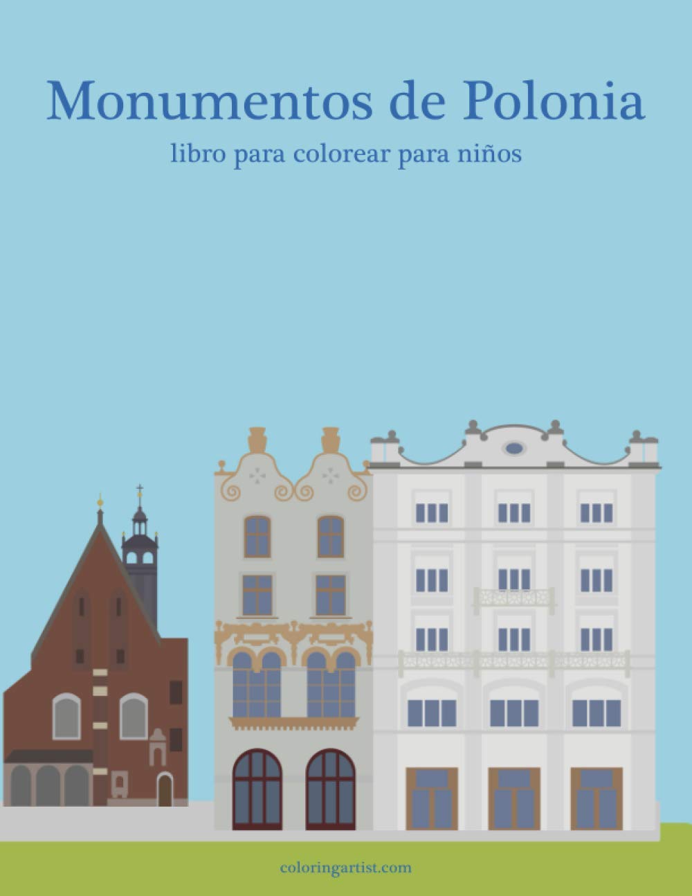Livre coloriage Pologne enfants pour s'amuser en voyage