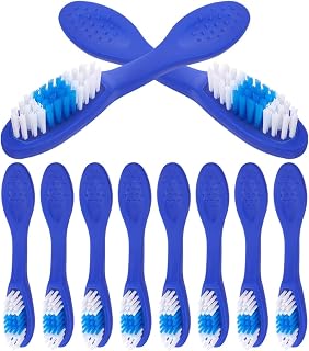 Wakauto 20pcs Mini Handle Soft Bristles Portable Toothbrushes for Detention Dental Care Prison Oral Hygiene Blue