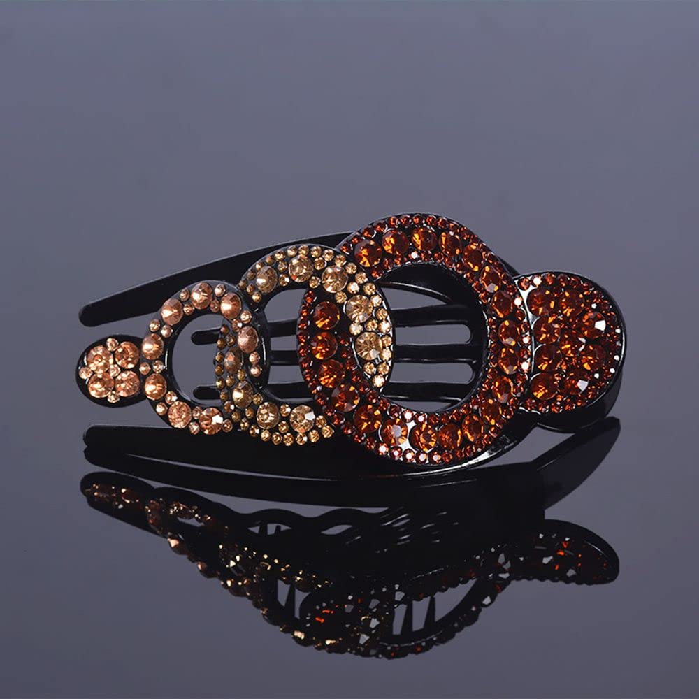 Barrettes à cheveux de mariage rétro, pince en cristal brillant pour femme