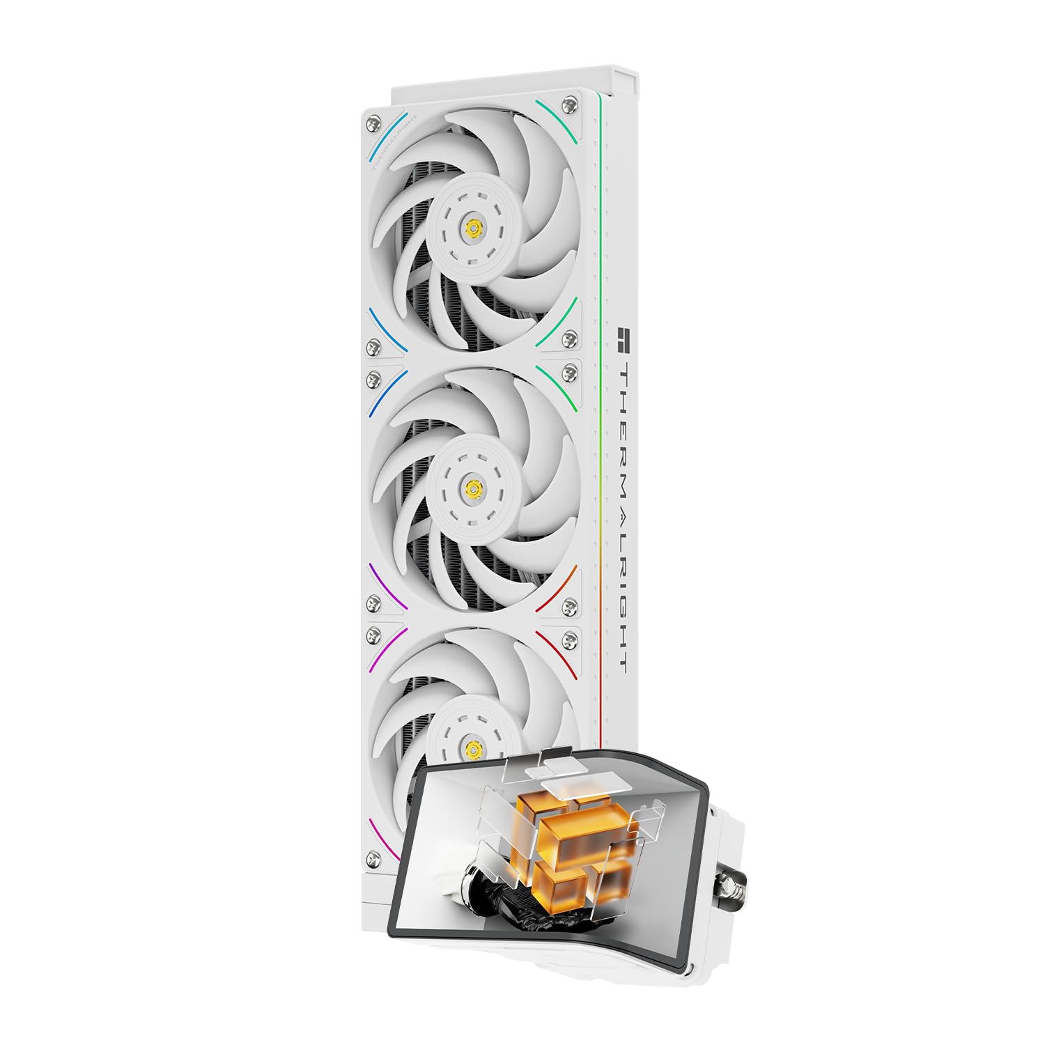 THERMALRIGHT Wonder Vision 360 UB ARGB Blanco Enfriador de CPU AIO, para AM5/Intel LGA1851/1700, pantalla curva 3D de 6,67 pulgadas con resoluciones de 2400x1080, pantalla de panel magnético, soporte