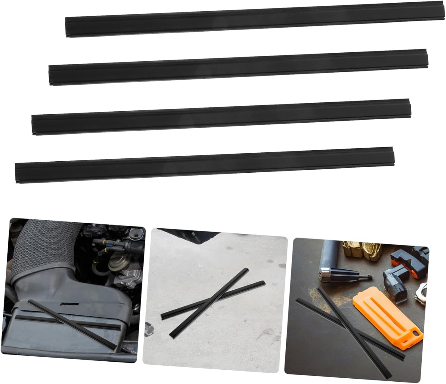 4pcs Boneless Soft Rubber Car Windscreen Wipers Replacement Parts for Automotive Winter Windshield Wiper Blades Easy Install