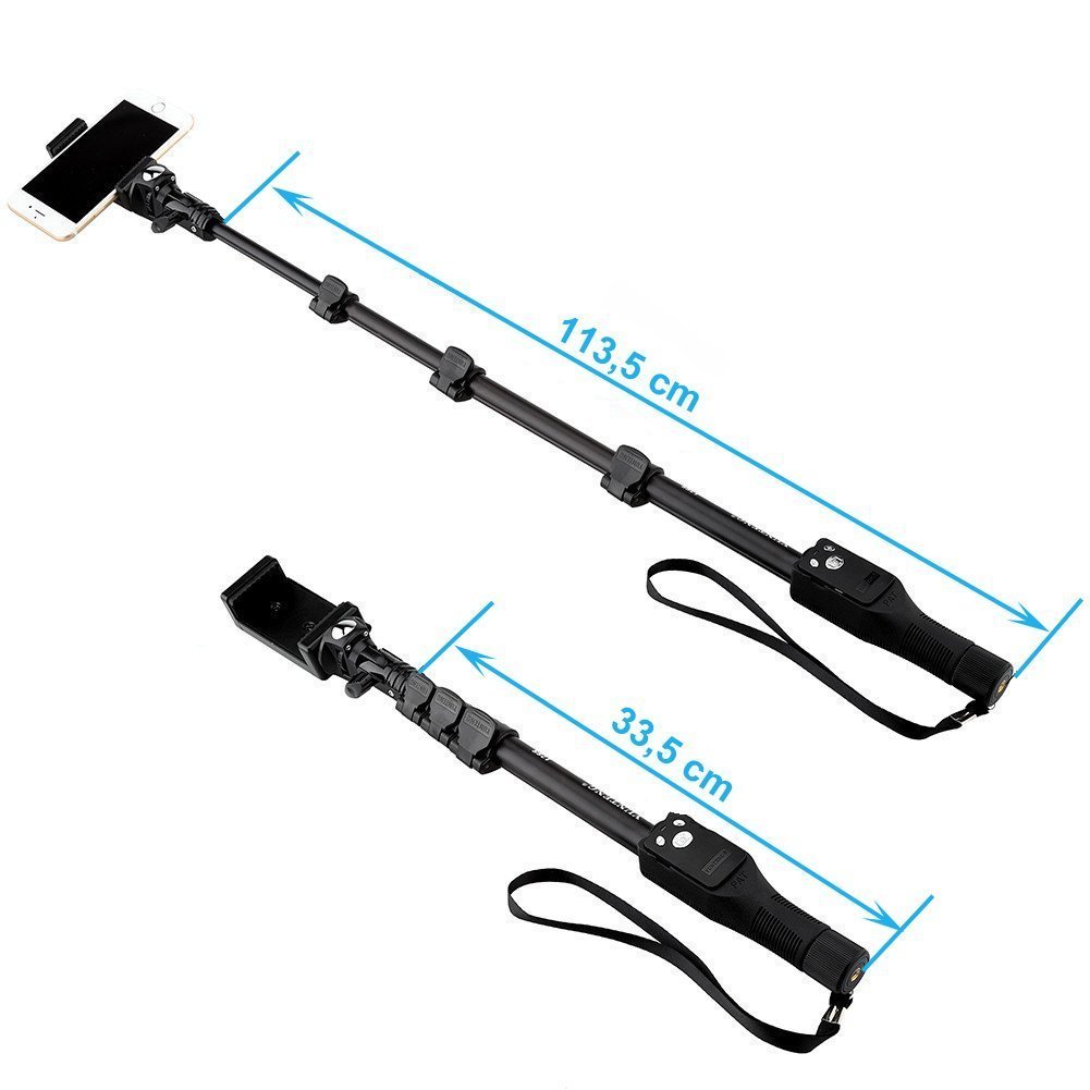 Yunteng YT-1288 Selfie Stick dimensions