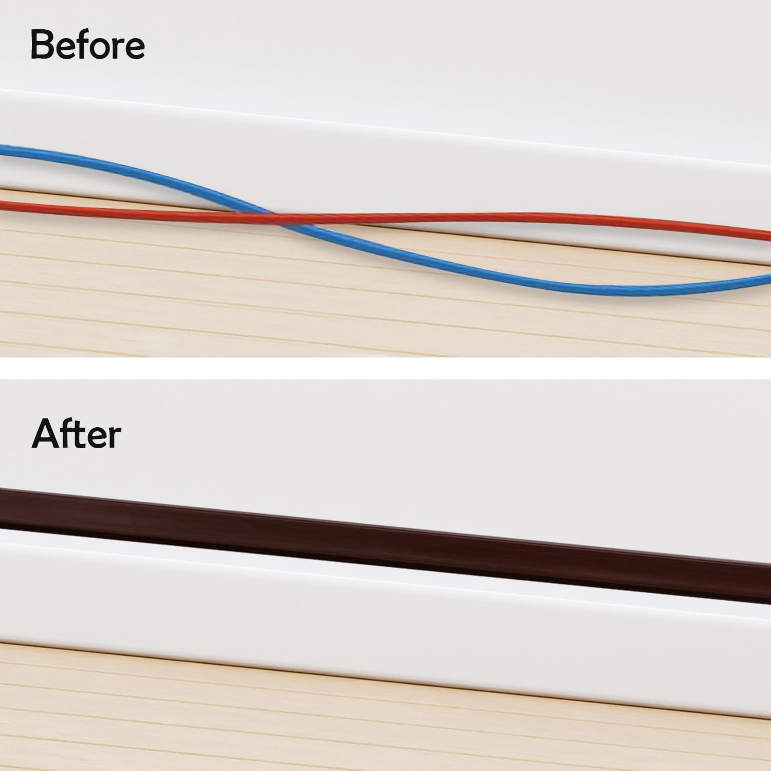 TV Cord Hider – Flexible Wall Cord Cover Low Profile Silicone Cable Raceway Self Adhesive Cut to Size Design for Hiding Wires on Wall Clean Home Setup Cable Concealment, Dark Brown, 10 Feet
