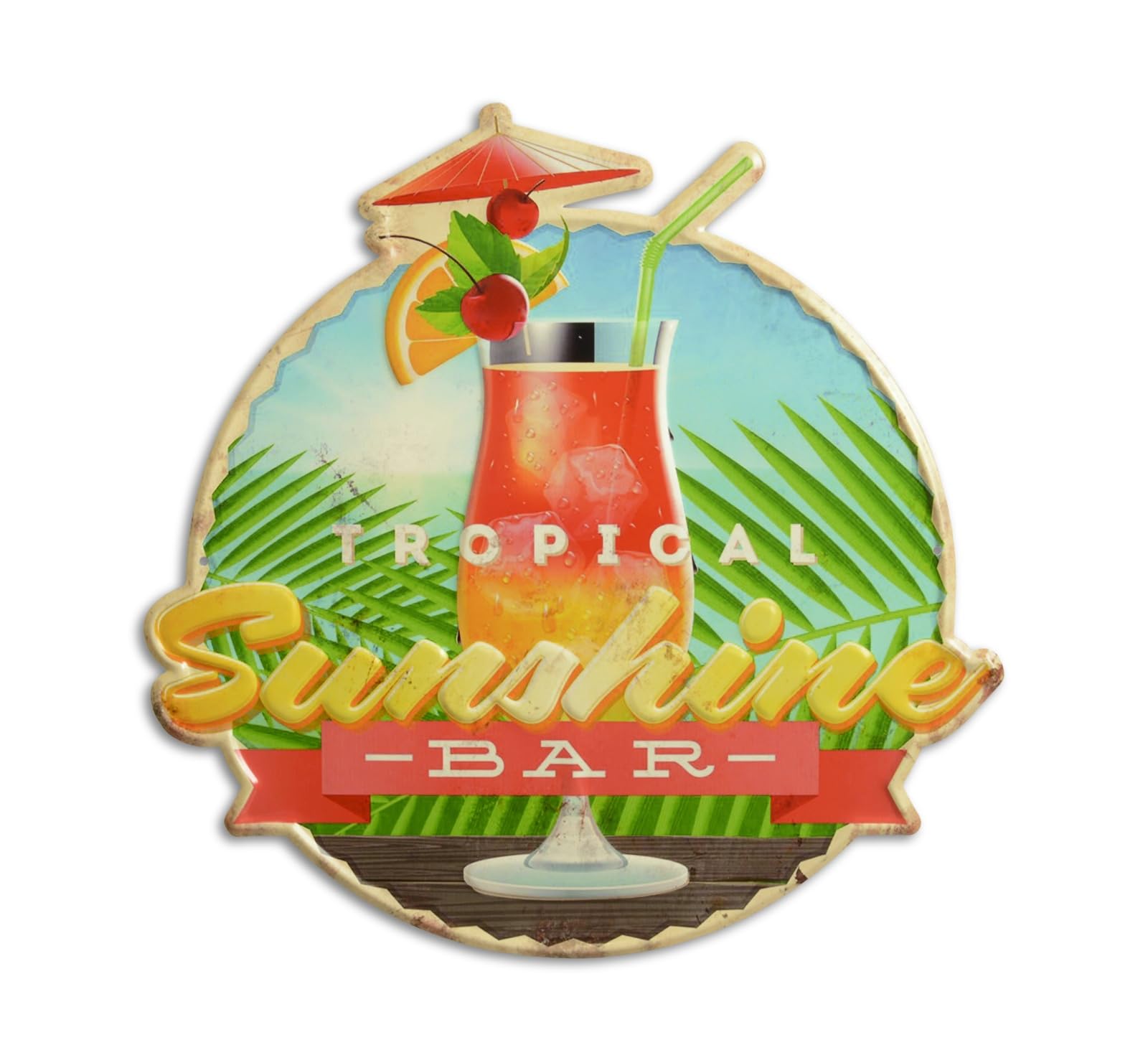 Cartel de chapa – Tropical Sonnenbar réplica retro diseño decoración
