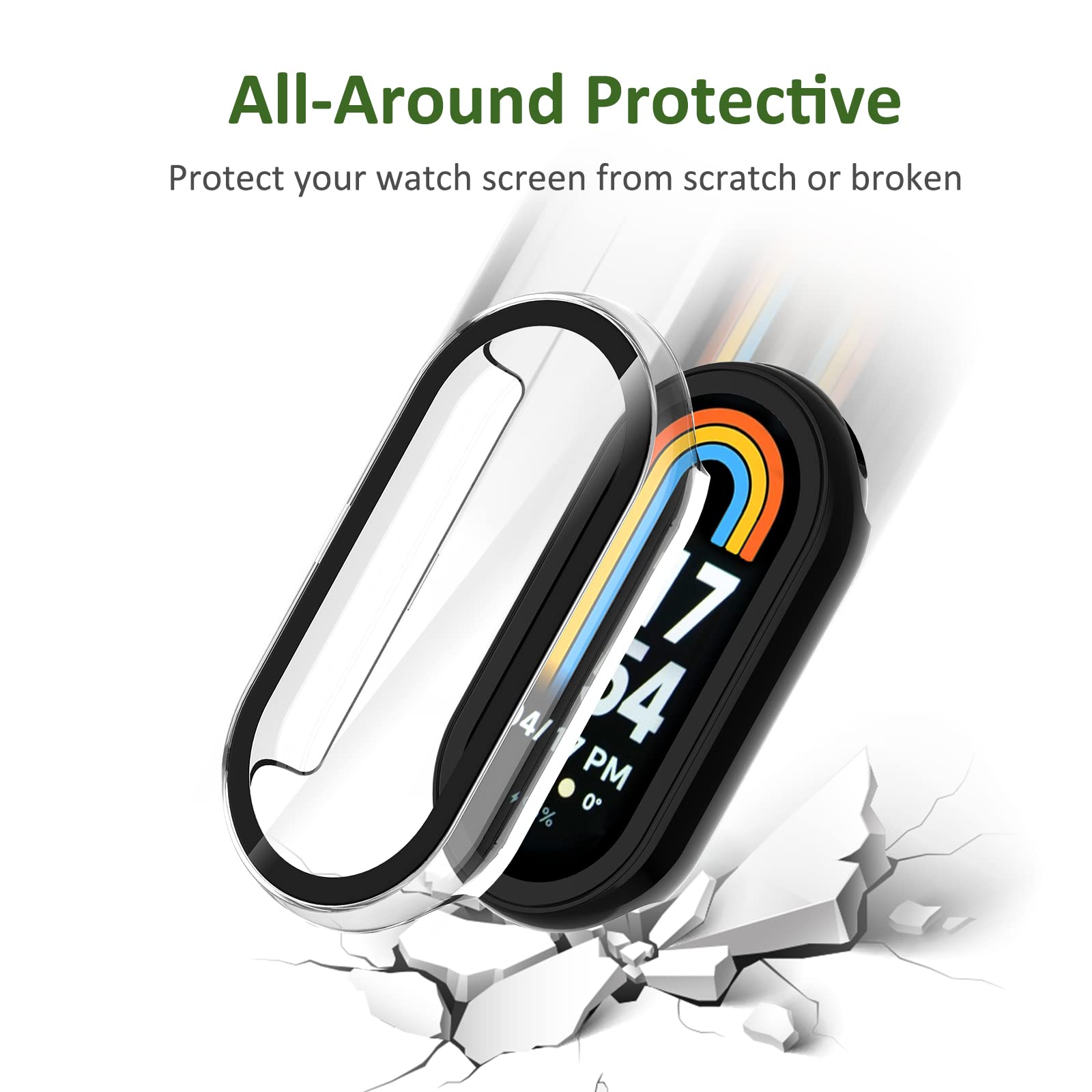 Hianjoo 2 Pièces Coque Compatible Pour Xiaomi Mi Band 8