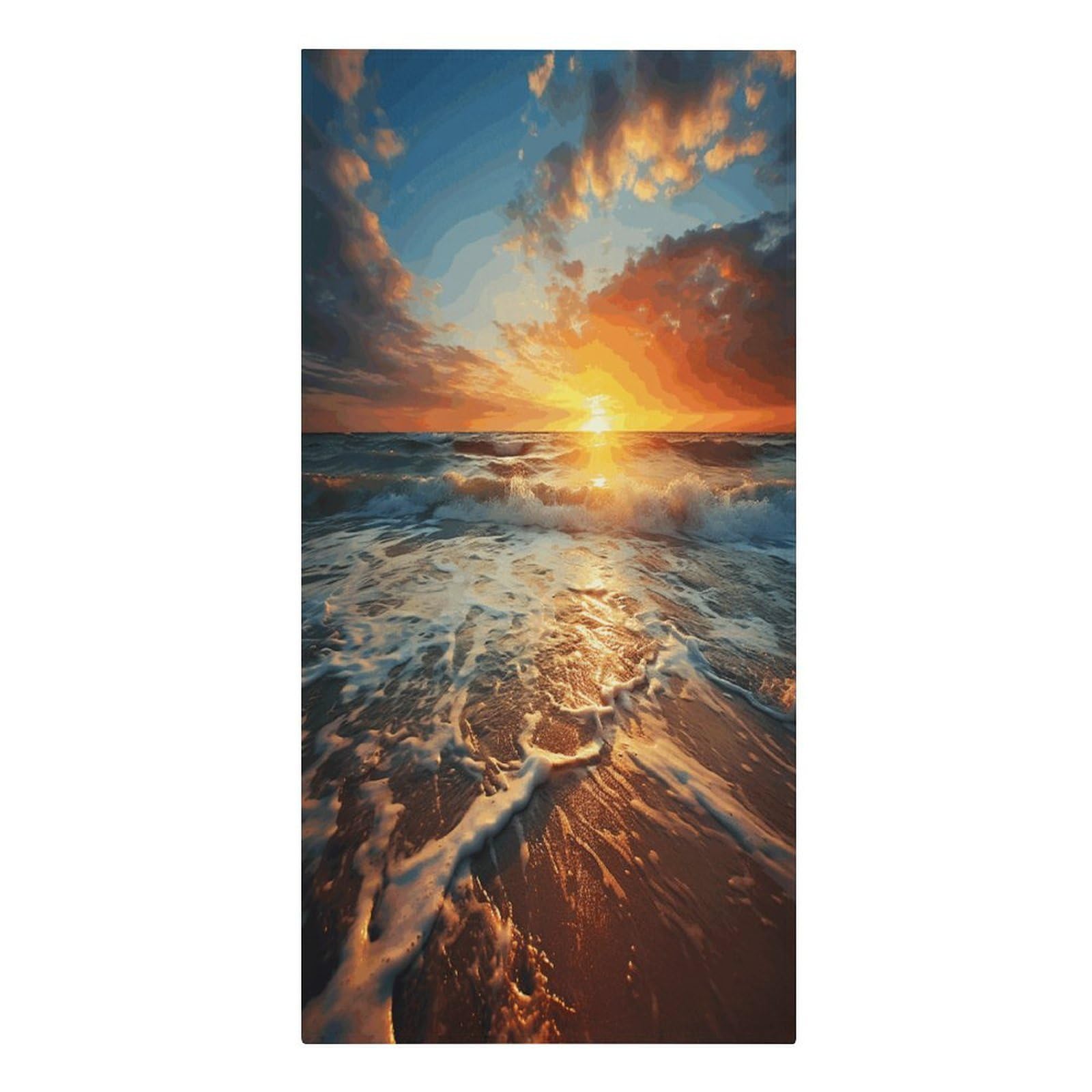 VstaDank Ocean Sunrise Beach Towels 30"x61" Microfiber Super Absorbent Large Bath Towels Cozy Soft Swim Travel Towel Quick Dry Thin Pool Towel Beach Accessories for Outdoor Adult