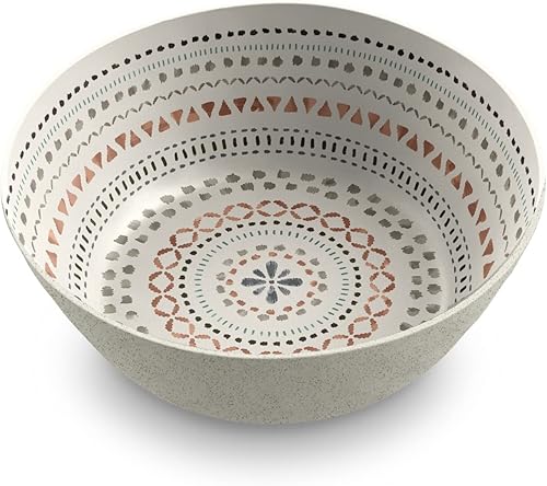 Miniatura 2 de TarHong Juego de 6 cuencos bajos Desert Mandala, 7.4 pulgadas, 42 onzas, planta (material de melamina a base de plantas mayoritarias), inastillable,