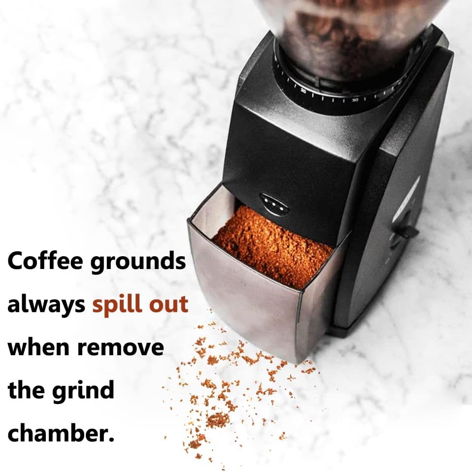 Coffee Grinder Tray for Baratza Encore ESP, QHAND Solid Sturdy Base Compatible with Baratza Encore Coffee Grinder (Black)