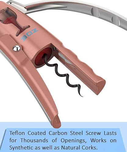 Miniatura 8 de Abrebotellas de vino con palanca vertical de alta calidad (BRONCE)