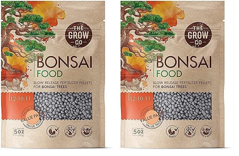 Image of Bonsai Fertilizer - Gentle Slow Release Plant Food Pellets - Ideal for All Indoor and Outdoor Bonsai Tree Plants in Pots (5 oz) (Pack of 2)