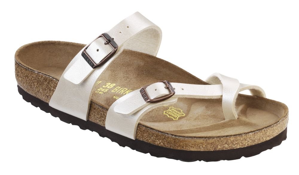 Birkenstock 071661 Mayari pearl white, Birko Flor Graceful SANDALO Donna, White EU 40