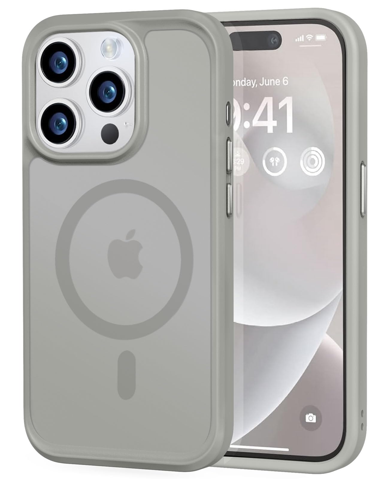 MOCCA Magnetic Shockproof for iPhone 14 Pro Case,Titanium Gray