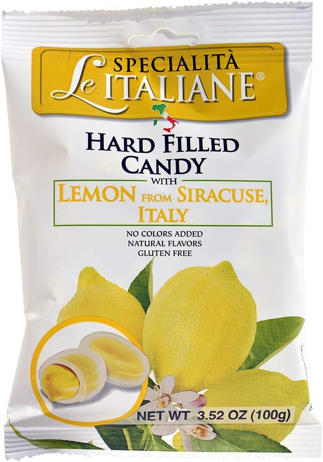 Hard Filled Candy with Lemon from Siracuse, 3.52 Ounce (Pack of 6)
