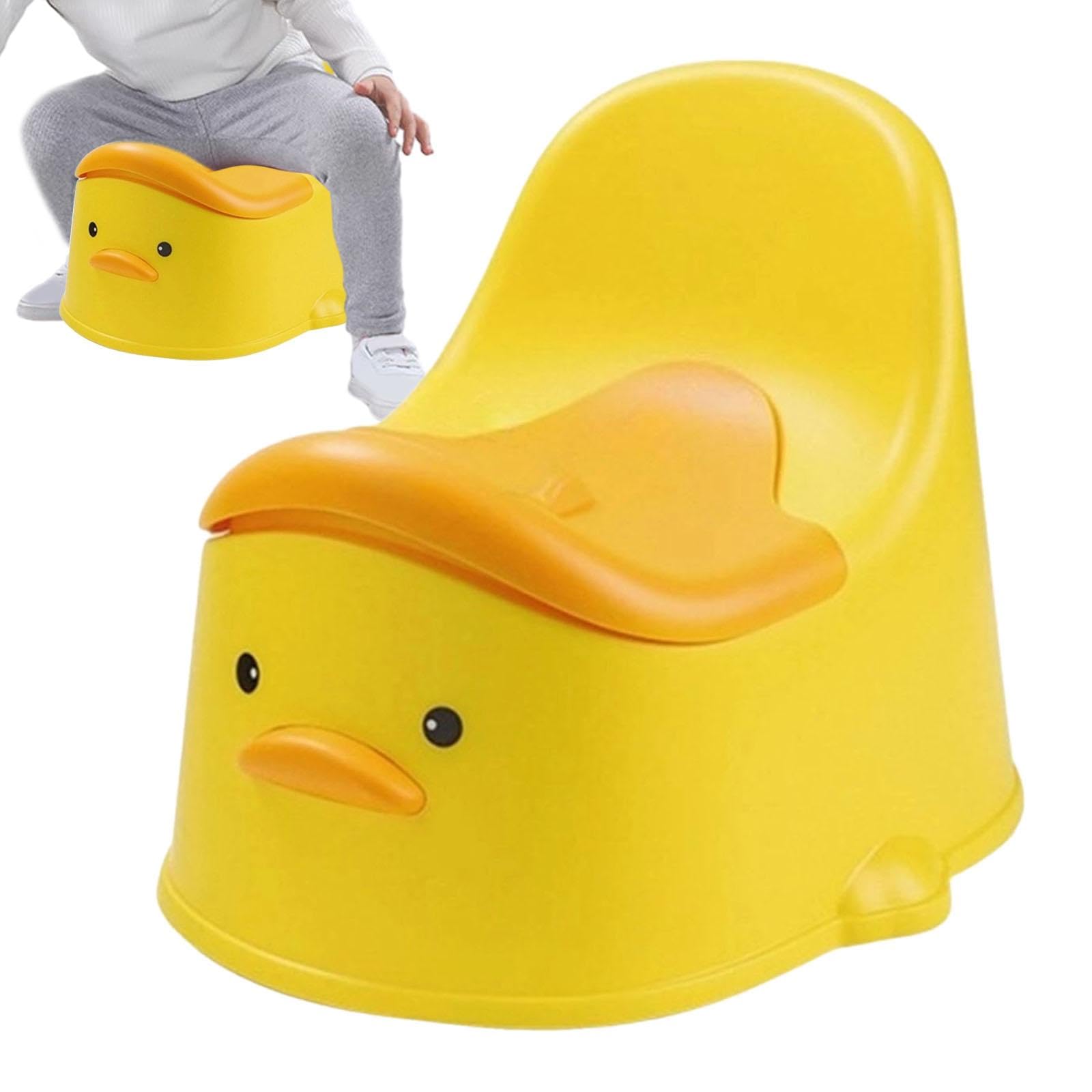 Oshhni Orinal de entrenamiento para el baño, orinal para niños, asiento antideslizante para inodoro infantil, orinal para bebés de interior y exterior, amarillo