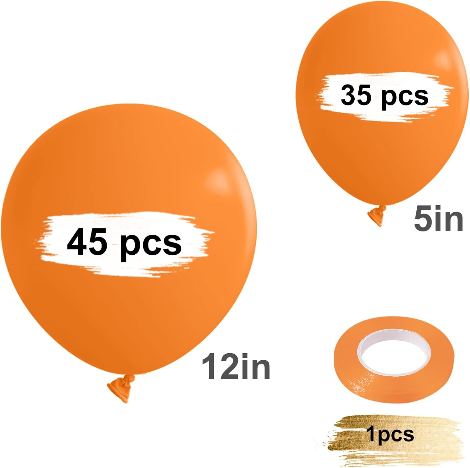 ELECLAND 80 Pcs Orange Balloons 5/12inch Orange Party Balloons Matte Orange Latex Balloons for Wedding Birthday Halloween Party Supplies