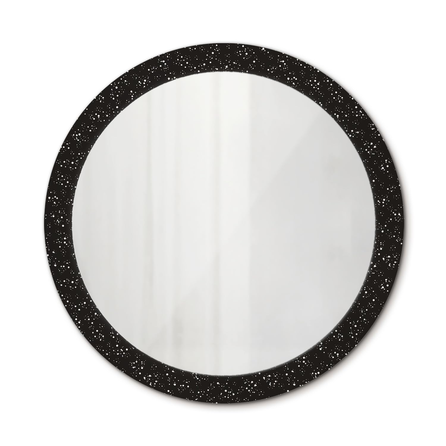 Miroir moderne sans cadre décoration murale rond salon chambre points chaotiques