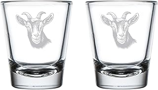MIP Set of 2 Shot Glasses 1.75oz Shot Glass Gift Goat Head