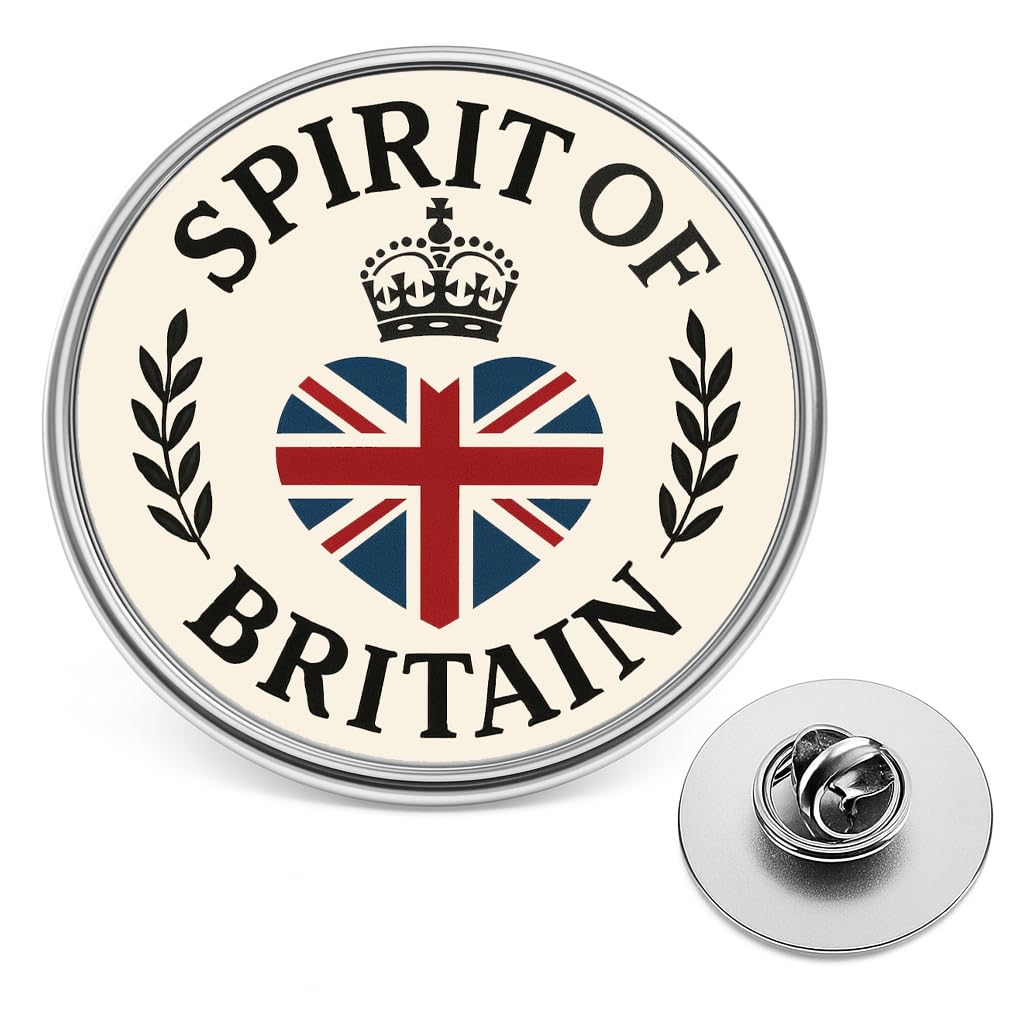 British Union Jack Lapel Pin Badge – UK Flag Brooch with Butterfly Clutch, Patriotic Souvenir for Royal Events, Remembrance Day, Veterans & National Celebrations (20mm) (Spirit of Britain)