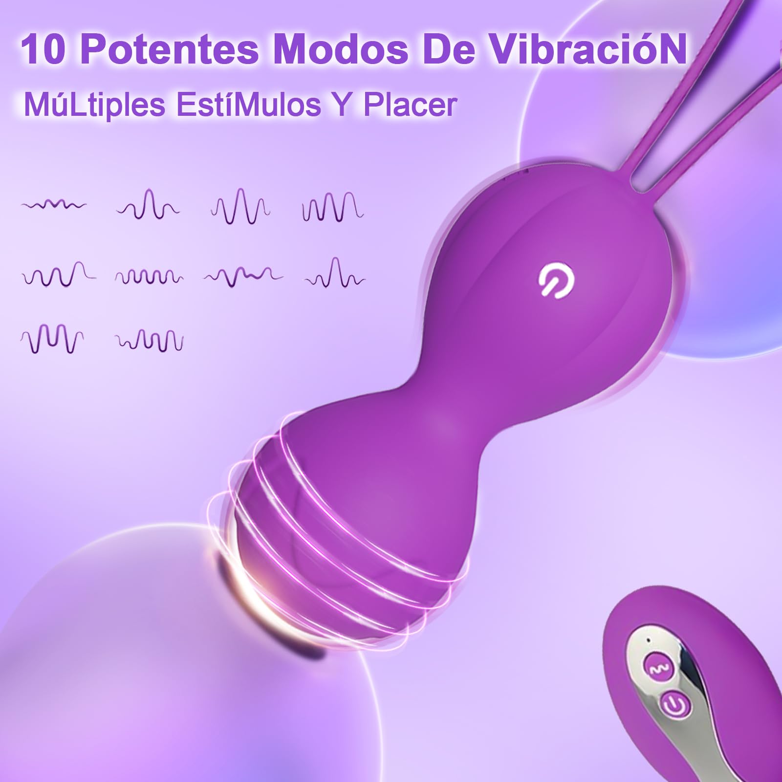 Vibradorador Mujer Juguetes Eróticos Para Pareja Sexuales Vibrador Mando Distancia 3 en 1 Bolas Chinas Consoladores.. para Mujer con Vibración Vibradores Vibradorador Clítoris Control Remoto 10 Modos