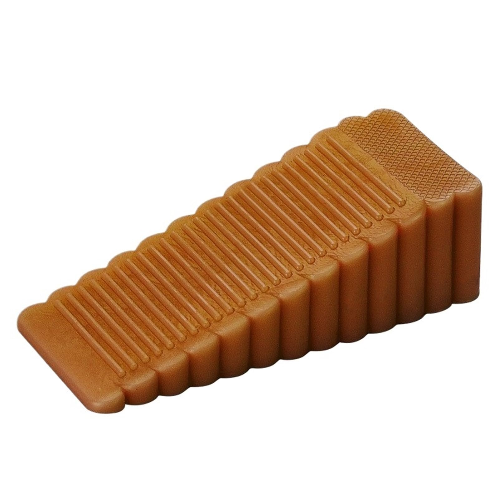 Door Stop Silicone Door Stop Stoppers Block Wedge Doorstops Stopper Home Office Rear Retainer Anti-Collision(Brown)