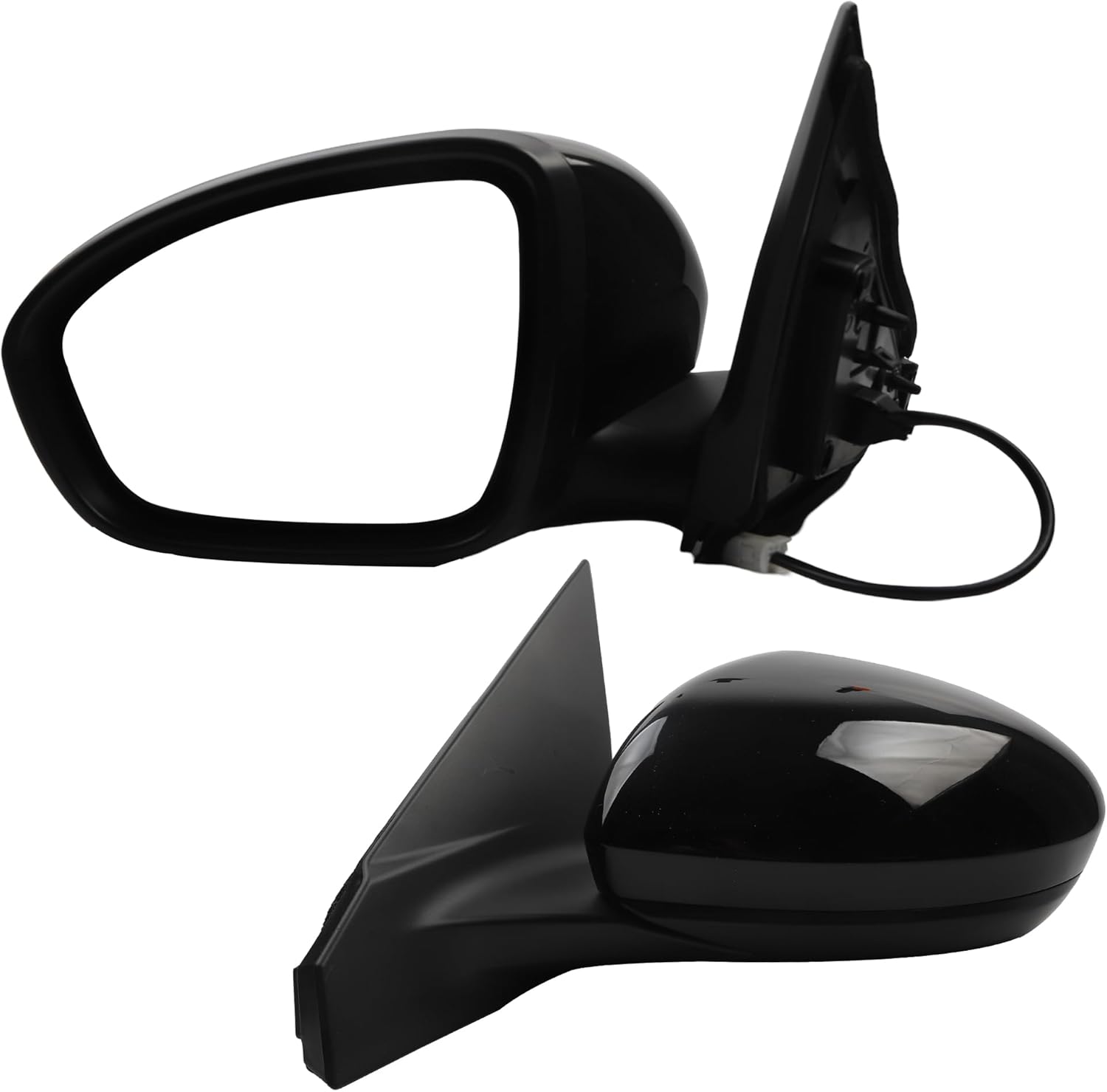 Dasbecan Left Driver Side Mirror Compatible with Nissan Sentra 2020-2021 Non-Heated Manual Folding Power Adjustment Glass Black 3Pins Replace# NI1320326 963026LB0A