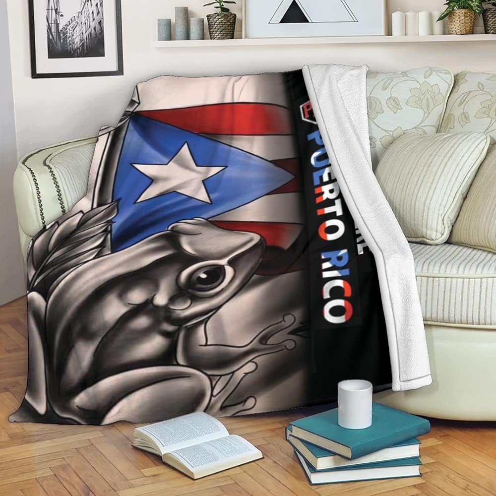 OhaPrints Custom Puerto Rico Flag Puerto Rican Coqui