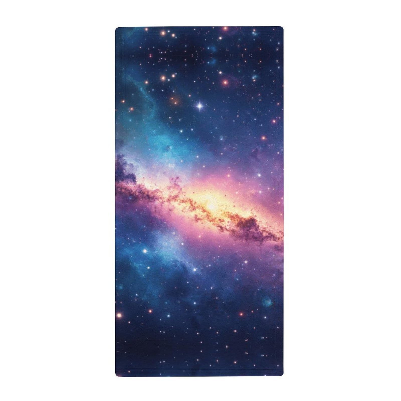 Anceky Compact Travel Bath Towels, Outer Space Galaxy Stary Quick-Dry Absorbent Towels for Gym, Camp & Fitness Enthusiasts