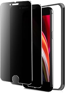 iPhoneSE第2世代 / iPhoneSE第3世代 ガラスフィルム 覗き見防止 iPhone SE2 / SE3 覗き見防止フィルム アイフォンSE 保護フィルム 覗き見 いphone せ2 / せ3 用 強化ガラス 画面保護 シート フィルター 【プライバシー/のぞき見防止/左右 見えない】 ガイド枠 付き