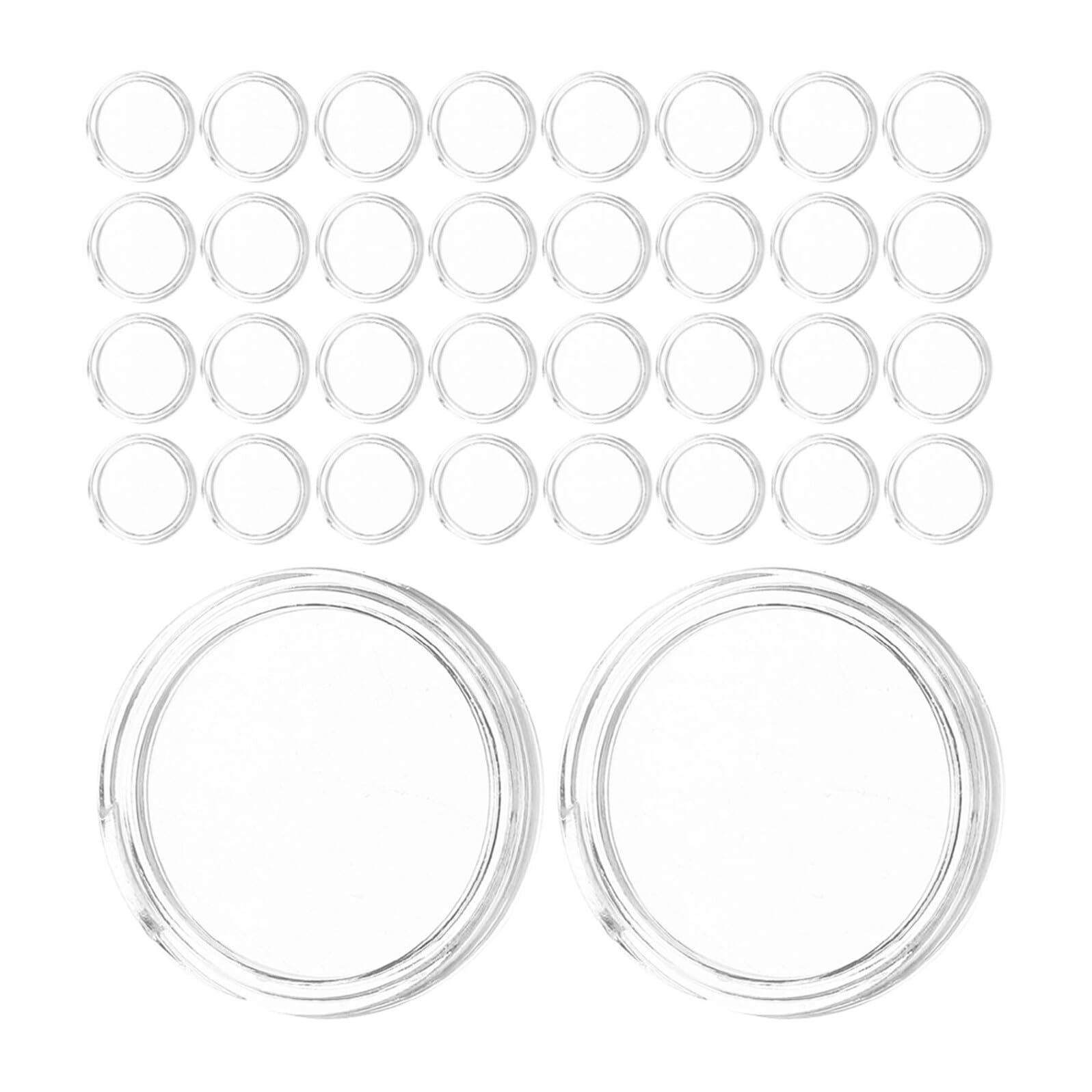 Cápsulas para monedas de 27mm SECFOU de acrílico antirrayas transparentes 1