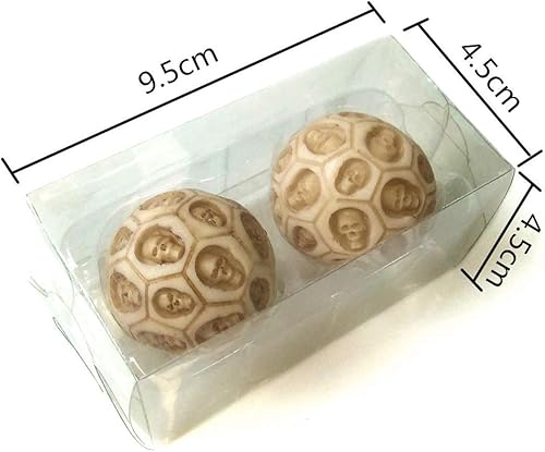 Miniatura 8 de 2 unids/set cráneo resina balonmano fitness bola masaje bola resina mano vuelta salud ejercicio alivio estrés bolas baoding