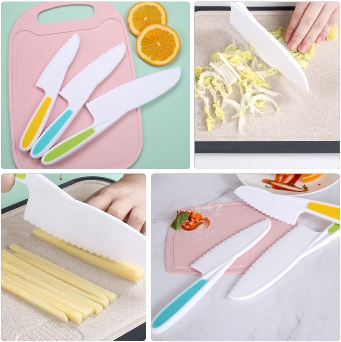 PP Cutters Set 6Pcs PP Safe Plastic Sawtooth Design for Cake Dessert