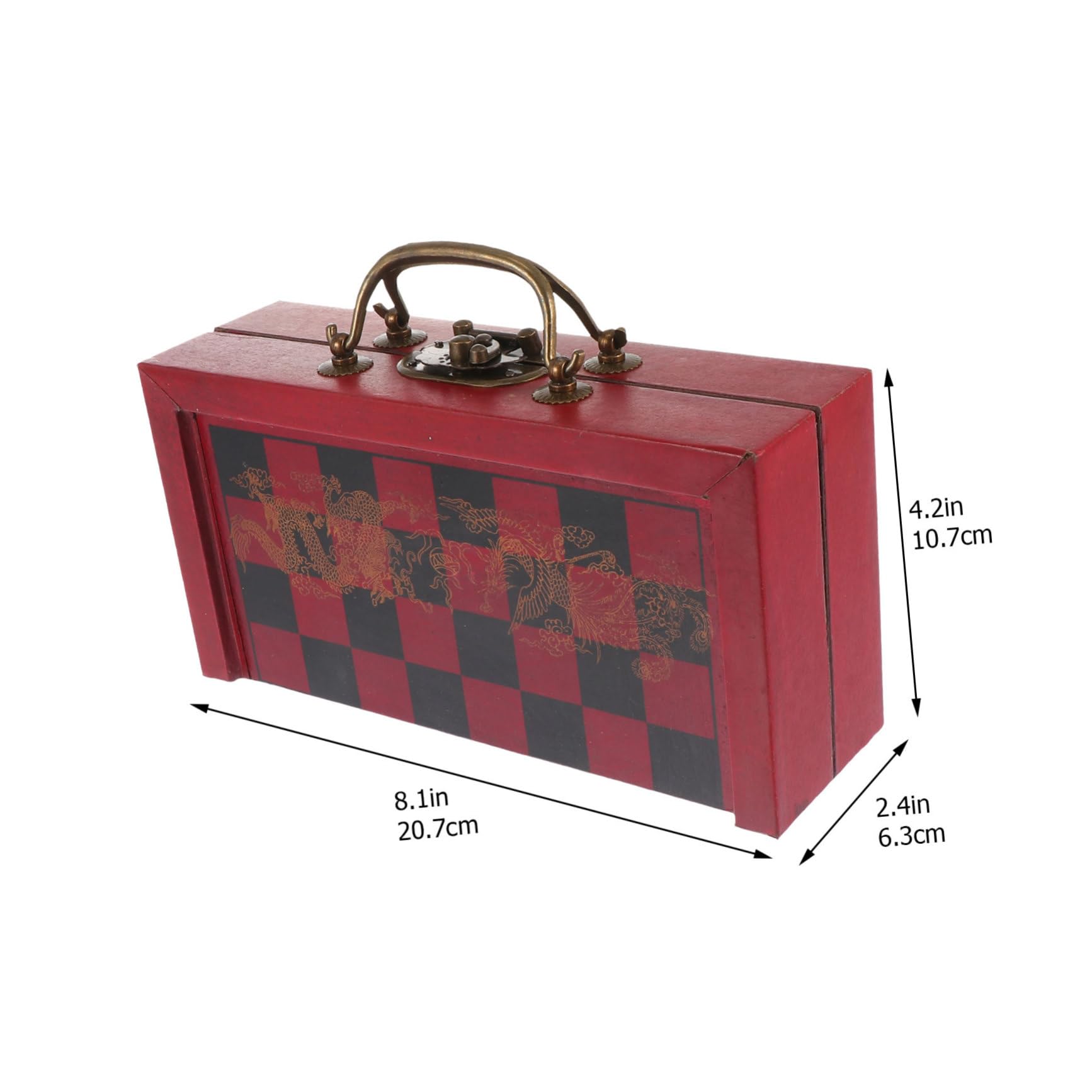 CORHAD Antique Chess Vintage Chess Set Material Not Easy to Tear up Safe Edges Lightweight Portable